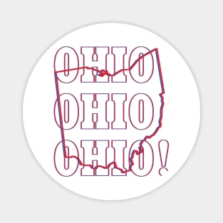 Ohio State Map & Label Magnet